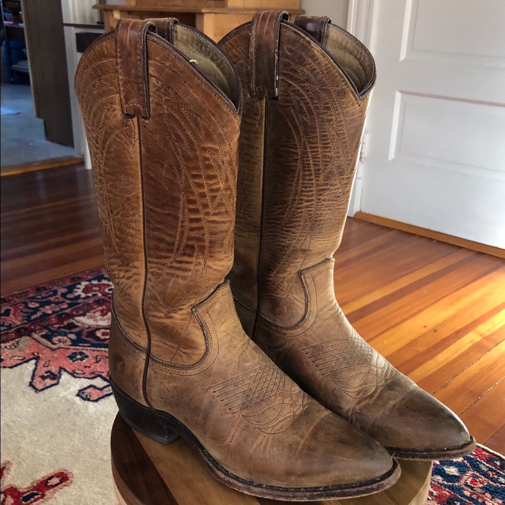 FRYE COMPANY COWGIRL BOOTS BILLY STITCH PULL ON